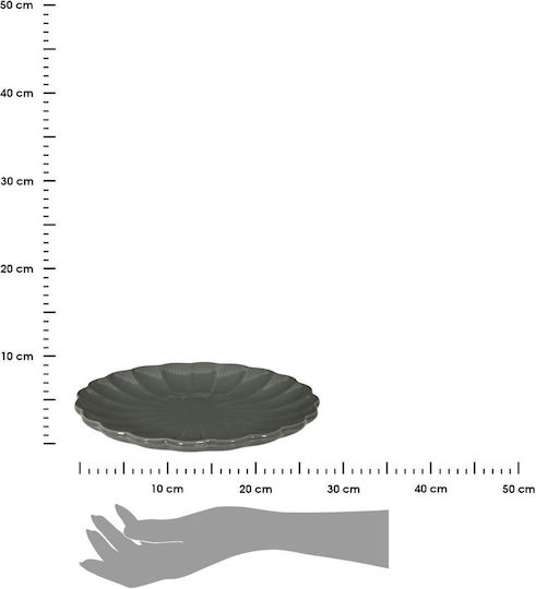 HowHomely Πιάτο Ζυμαρικών Κεραμικό Γκρι 27cm