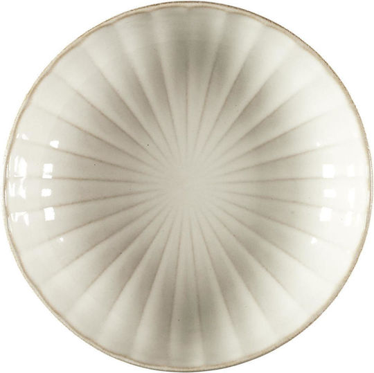 HowHomely Farfurie Adâncă Ceramică Bej Cu Diametru 20cm