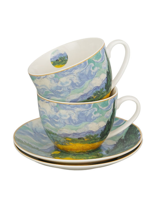 Set Tassen Kaffee aus Porzellan 270ml 2Stücke