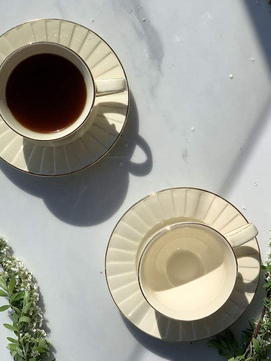 Σετ Φλιτζάνια Espresso από Πορσελάνη Λευκά 2τμχ