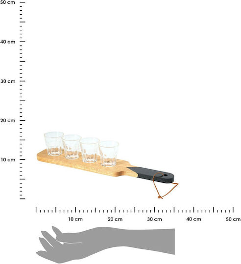HowHomely Σφηνοπότηρο από Γυαλί Μπεζ 44ml