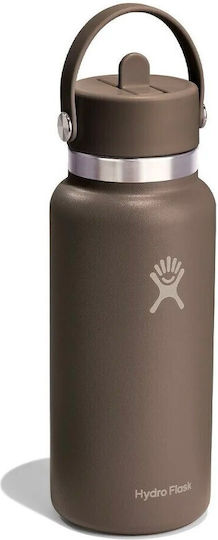 Hydro Flask Wide Flex Μπουκάλι Θερμός Ανοξείδωτο 946ml Sandpiper με Καλαμάκι και Λαβή