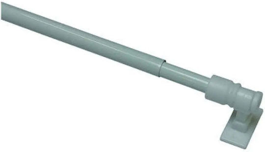 Gardinia Extendable Metallic Curtain Pole Single 75-135cm White Gardinia Extendable Metallic Curtain Pole Single 75-135cm White