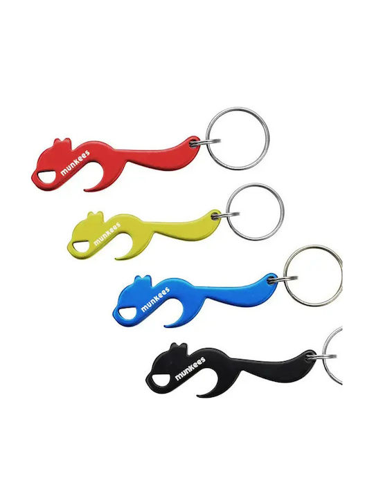 Munkees Keychain & Opener Key Ring & Bottle Opener Squirrel 2 Blue Colors