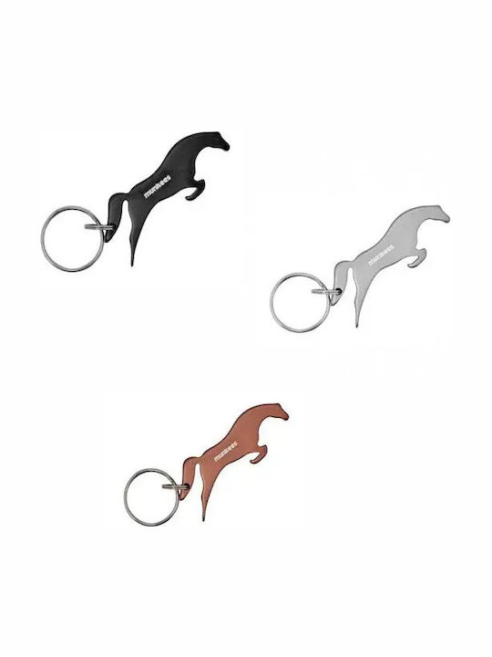 Munkees Keychain & Opener Key Ring & Bottle Opener Horse 3 Brown Colours