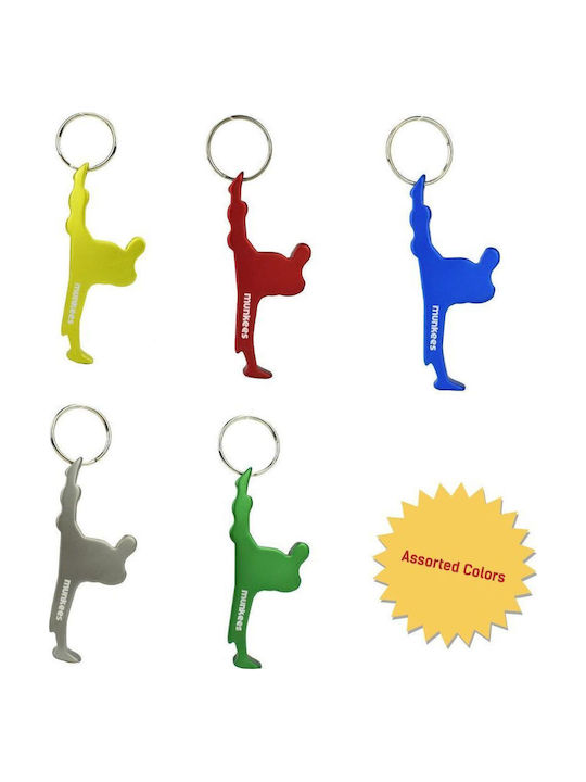 Munkees Keychain & Opener Key Ring & Bottle Opener Martial Arts Blue