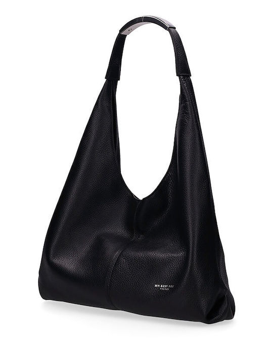 Leather Women's Shoulder Bag Black