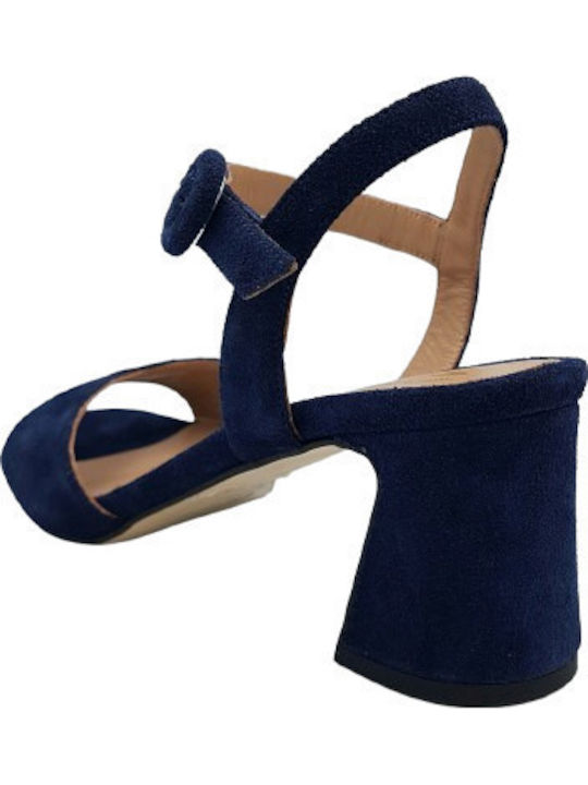 Sandale Elegante Damă De Piele Albastre