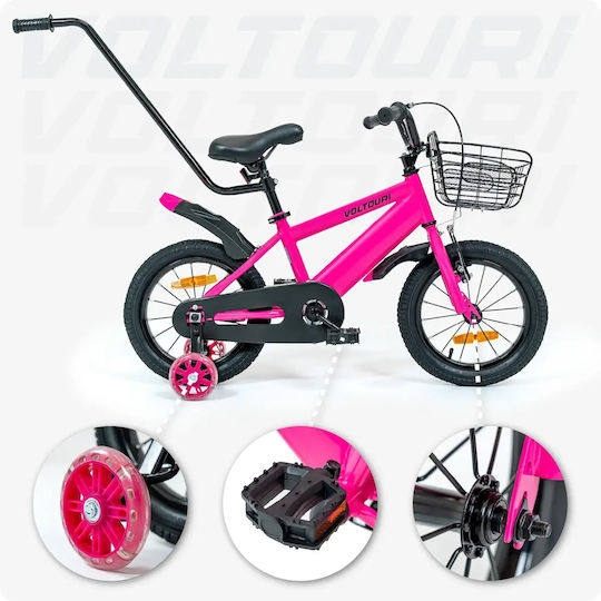 Voltouri 14" Παιδικό Ποδήλατo BMX Φούξια