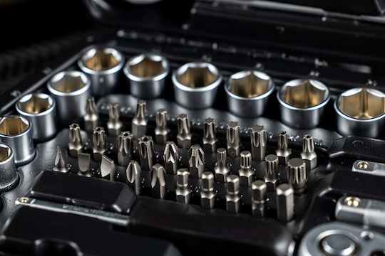 HBM Machines Ratchet with Sockets 1\2" & 3\8" & 1\4" 216 Pieces