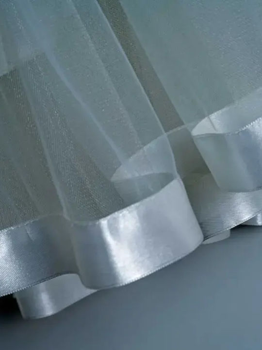 Mädchenkleid Satin Beige