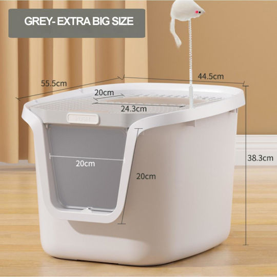 Animal Cat Toilet Closed White L55.5 x W44.5 x H38cm