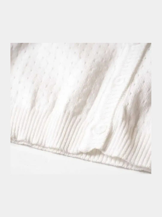 Kinder-Strickjacke Weiß