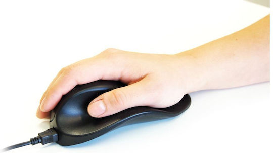 Bakker Elkhuizen HandShoeMouse Pentru Dreptaci Mare Wireless Mouse Ergonomic Negru