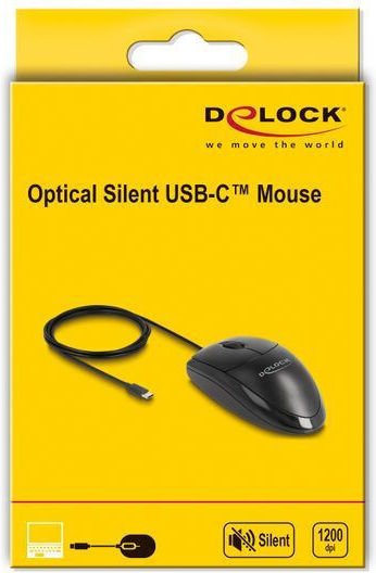 DeLock 12114 Verkabeltes Ergonomisches Maus Schwarz