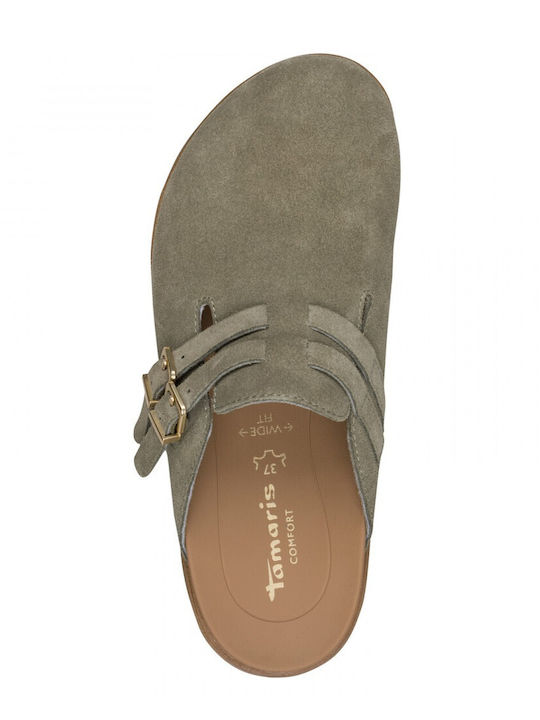 Leather Women's Sandals Green