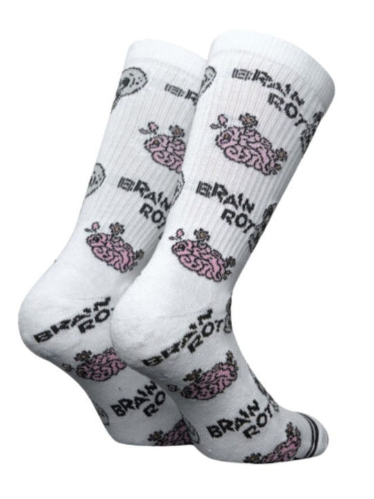 Bee. Unusual. Brain Rot Socken Mit Mustern Weiß