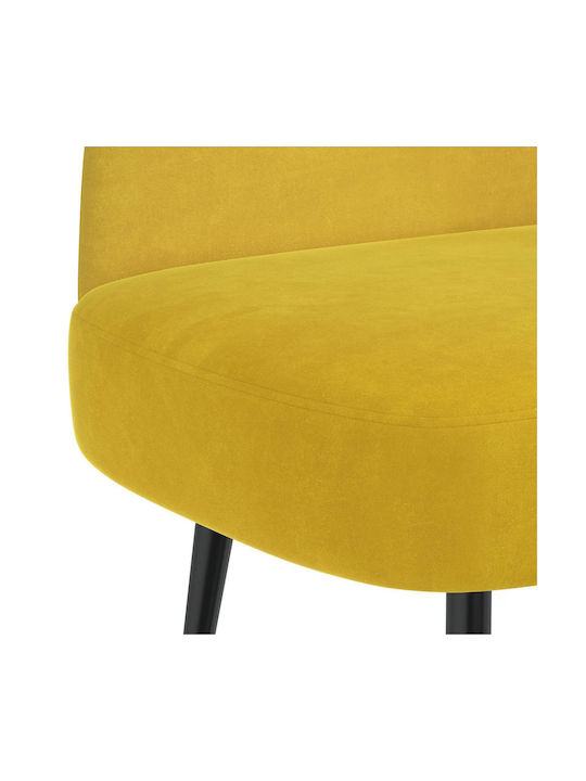 Doppelsitzer Sofa Samt Gelb 110x60x76cm