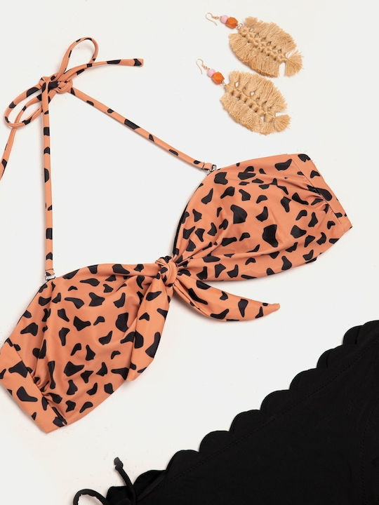 Σετ Μαγιό Στράπλες Σλιπ Lasercut Μέγεθος Xl Animal