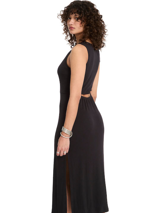 Rochie De Vară Pentru Femei Midi Neagră