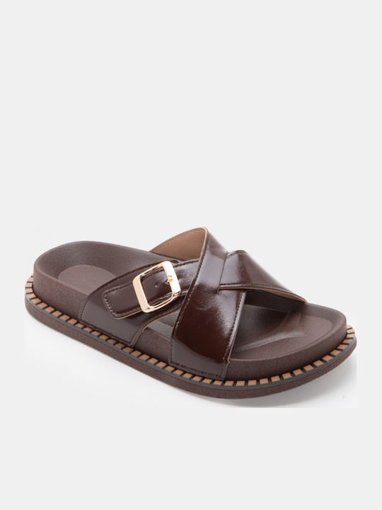 Women's Flat Sandals Flatforms Brown