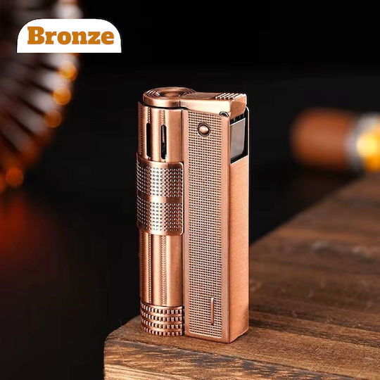 Windproof Flame Lighter in Bronze Colour