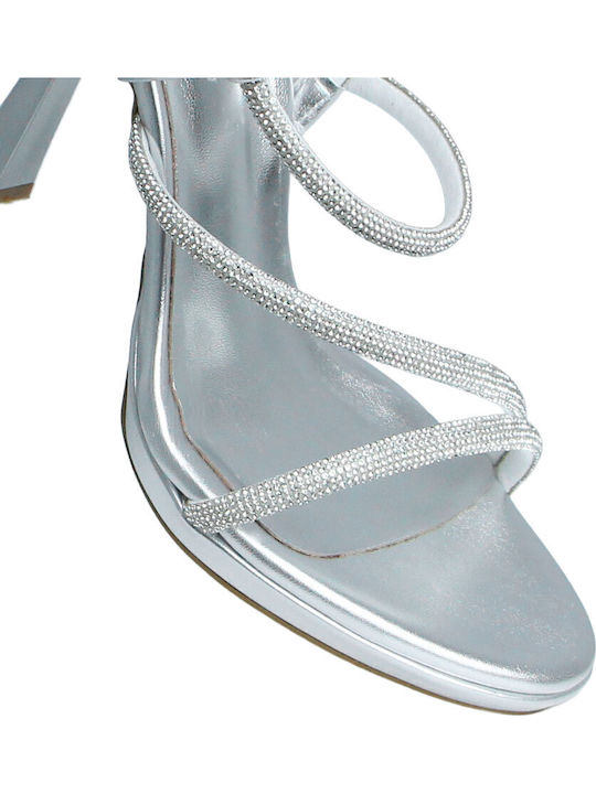 Leather Silver Sandals