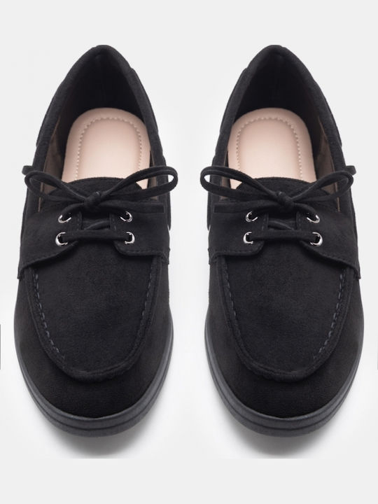 Γυναικεία Boat Shoes σε Μαύρο Χρώμα