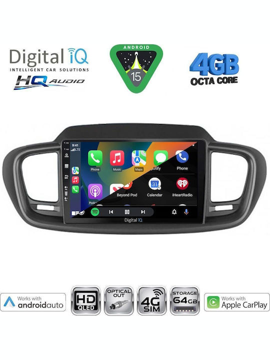 Digital IQ Car Audio System for Kia Sorento 2014-2020 (Bluetooth/USB/WiFi/GPS/Apple CarPlay/Android Auto) with 10" Touch Screen