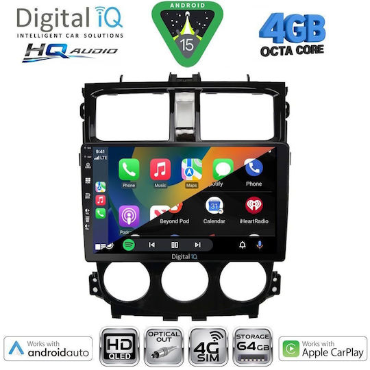 Digital IQ Ηχοσύστημα Αυτοκινήτου για Mitsubishi Colt 2013-2023 (Bluetooth/USB/WiFi/GPS/Apple-Carplay/Android-Auto) με Οθόνη Αφής 9"