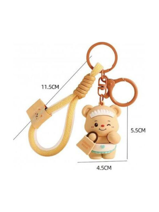 Breloc Ecarla Teddy Domnișoară Geantă Crem Brl334