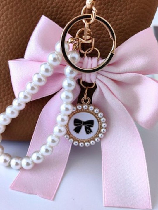Ecarla Keychain Bow Pearls Pink Brl362r