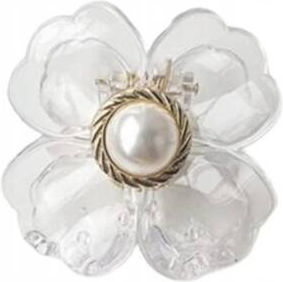 Ecarla Hair Clip-clasp Flower Pearl Transparent Sp271