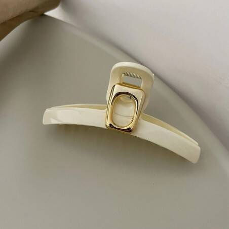 Ecarla Hair Clip-clasp Gold Decoration 11cm White Sp304b
