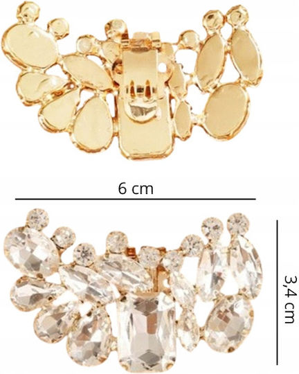 Ecarla Shoe Clips Crystals Zirconia Kdb55 2pcs