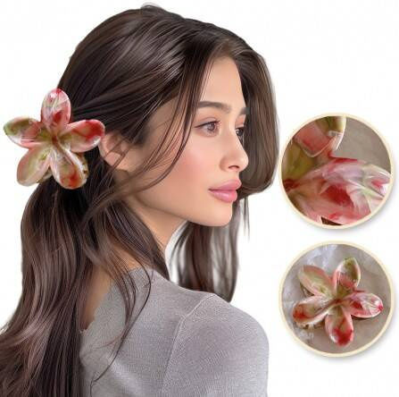 Ecarla Perlen Blumen Haarspangen-Klammer Melange Sp345