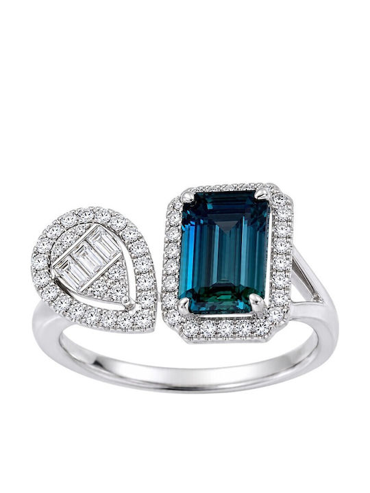Breeze Ring with Zircon made of Silver