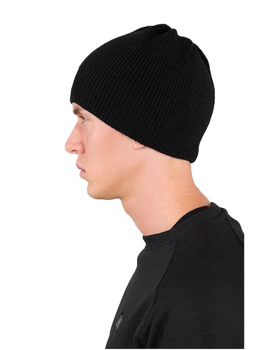 Beanie Ανδρικός Σκούφος Πλεκτός σε Μαύρο χρώμα