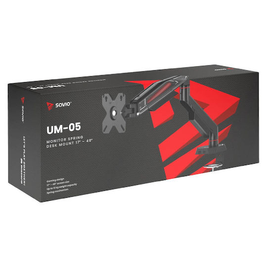 Savio UM-05 Suport Birou Monitor până la 40" cu Brat