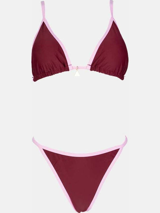 Set Bikini Τριγωνάκι & String Μπορντο