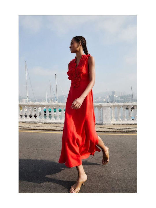 Καλοκαιρινό Midi Φόρεμα Red