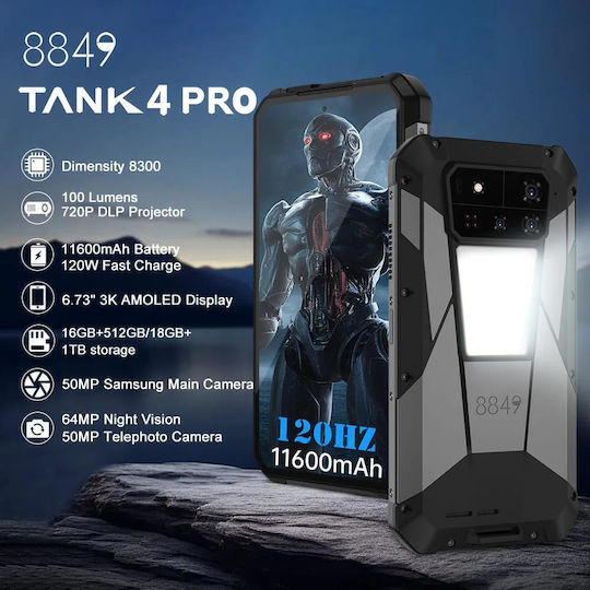 Unihertz 8849 Tank 4 Pro 5G Dual SIM (16/512GB) Μαύρο