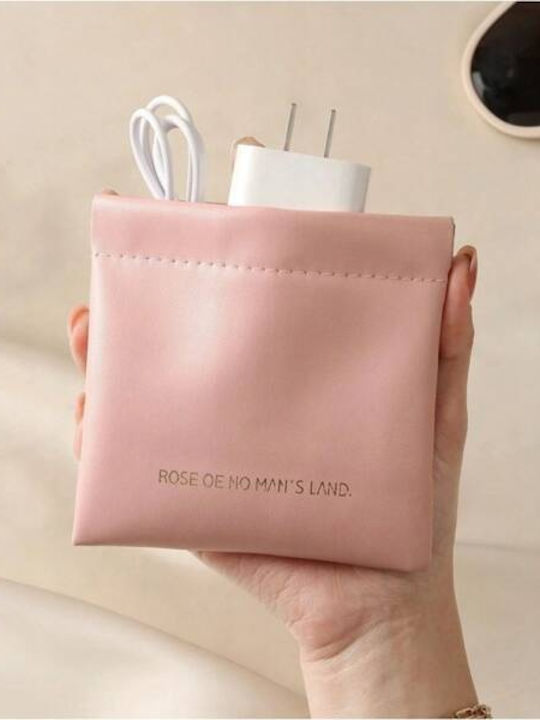 Ecarla Organizer Sanitary Pads Made Eco-leather Pink Orm34r