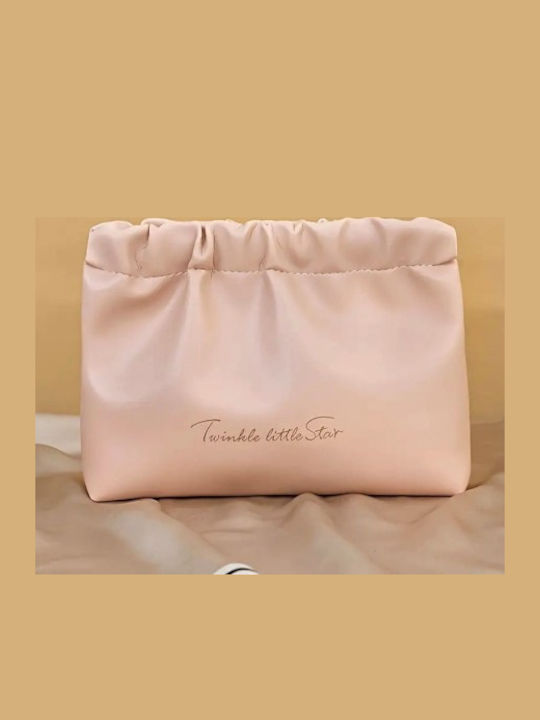 Ecarla Eco-leather Pouch Cosmetics M Inserts 16x12cm Pink Ks145r