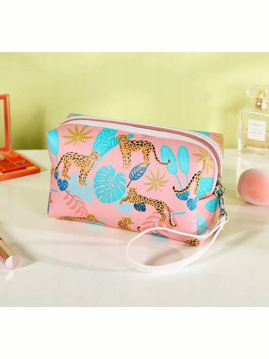 Ecarla Makeup Case Foldable Elongated Safari Pink Ks81