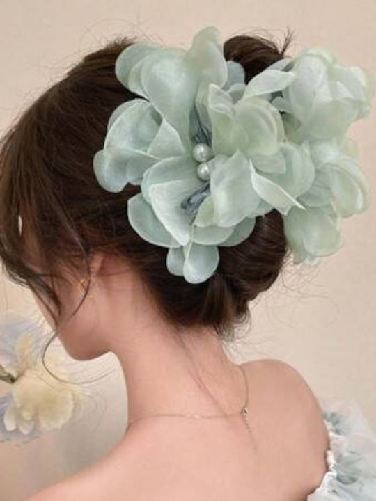 ecarla Παιδικό Κλιπ Λουλούδι σε Πράσινο Χρώμα