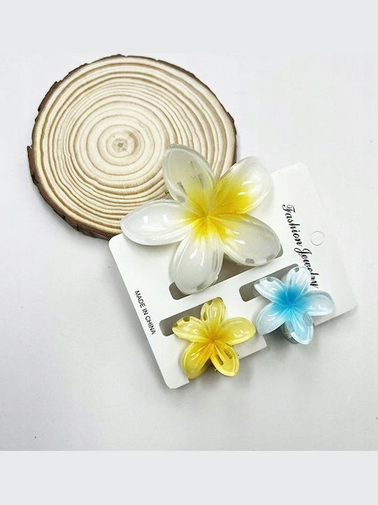 ecarla Kinder Haarspangen Set mit Blumen-Haarspangen 3 Stück