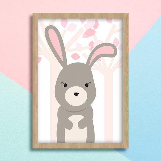 Kinderposter Hase 50x40cm