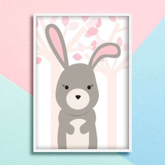 Kinderposter Hase 50x40cm