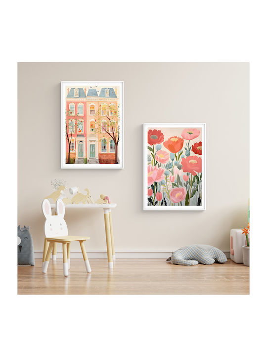 Poster Pentru Copii Căsuțe Toamna 50x40cm